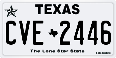 TX license plate CVE2446