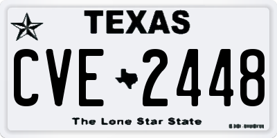 TX license plate CVE2448