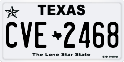TX license plate CVE2468