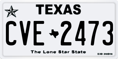 TX license plate CVE2473