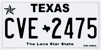 TX license plate CVE2475