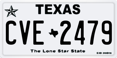 TX license plate CVE2479