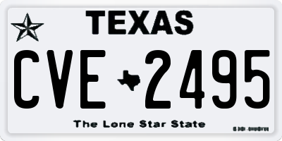 TX license plate CVE2495