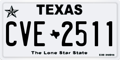 TX license plate CVE2511