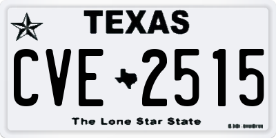 TX license plate CVE2515
