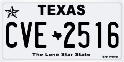 TX license plate CVE2516