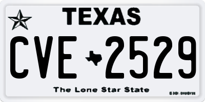 TX license plate CVE2529