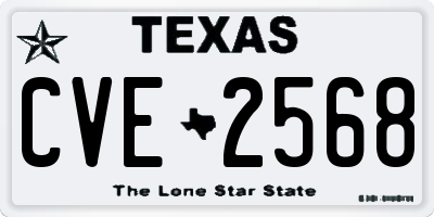 TX license plate CVE2568