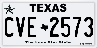 TX license plate CVE2573