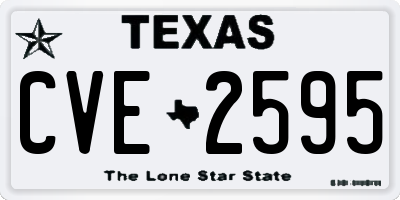 TX license plate CVE2595