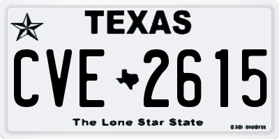 TX license plate CVE2615