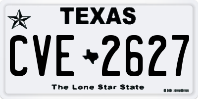 TX license plate CVE2627