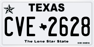 TX license plate CVE2628