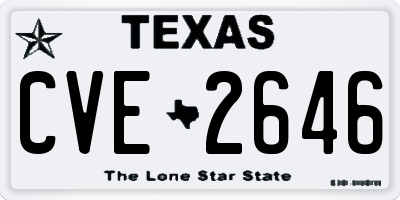 TX license plate CVE2646