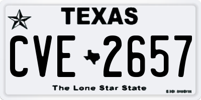 TX license plate CVE2657