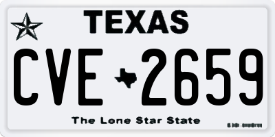 TX license plate CVE2659