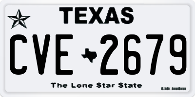 TX license plate CVE2679