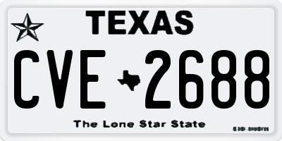 TX license plate CVE2688