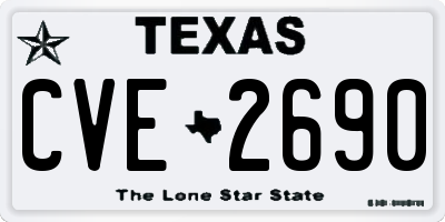 TX license plate CVE2690
