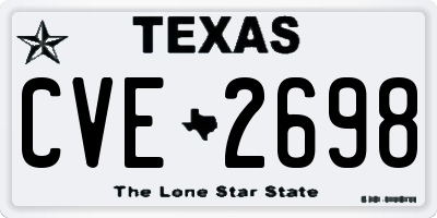TX license plate CVE2698