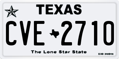 TX license plate CVE2710
