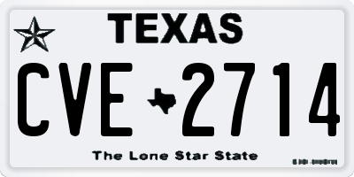 TX license plate CVE2714