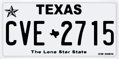 TX license plate CVE2715
