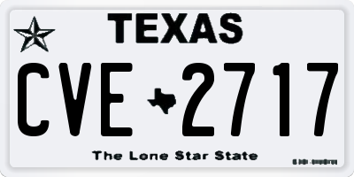 TX license plate CVE2717