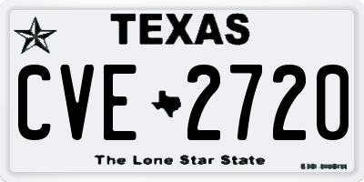 TX license plate CVE2720