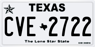 TX license plate CVE2722