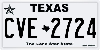 TX license plate CVE2724