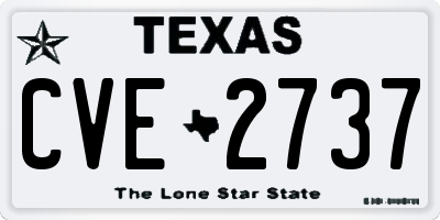 TX license plate CVE2737