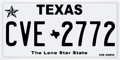 TX license plate CVE2772