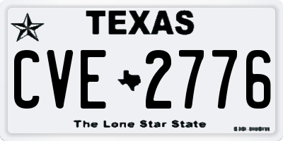 TX license plate CVE2776