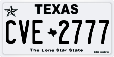 TX license plate CVE2777