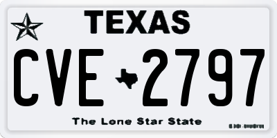 TX license plate CVE2797