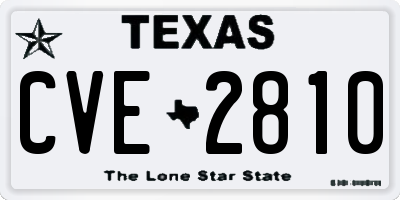 TX license plate CVE2810