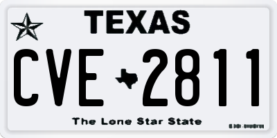 TX license plate CVE2811