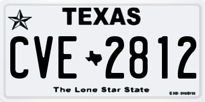 TX license plate CVE2812