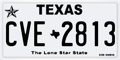 TX license plate CVE2813
