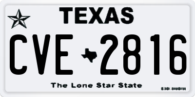 TX license plate CVE2816