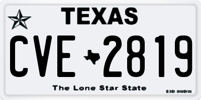 TX license plate CVE2819