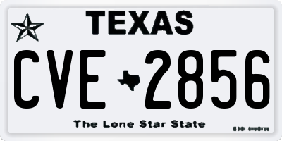 TX license plate CVE2856