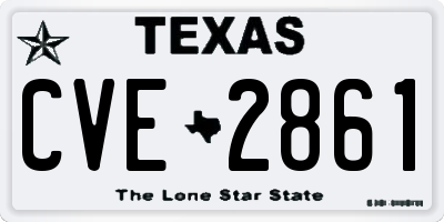TX license plate CVE2861