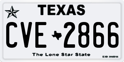 TX license plate CVE2866
