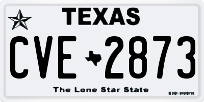 TX license plate CVE2873