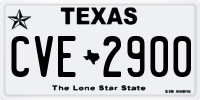 TX license plate CVE2900