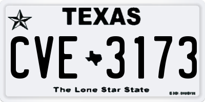 TX license plate CVE3173