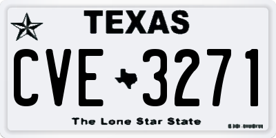 TX license plate CVE3271