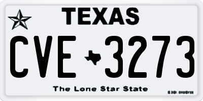 TX license plate CVE3273